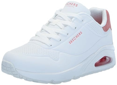 Skechers Damen Stand On Air UNO, Weißer Durabuck Velourslederbesatz In, EU im Sale
